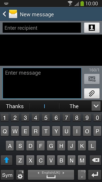 Press the letters to key in the required word.A number of words based on the letters you've keyed in are displayed.