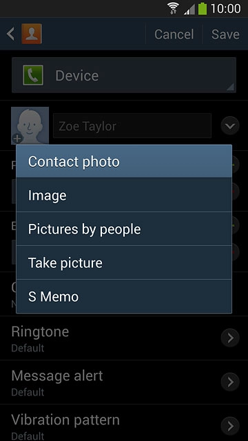 To assign a saved picture:Press Image.