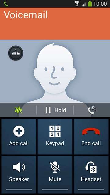 Press End call to end the call.