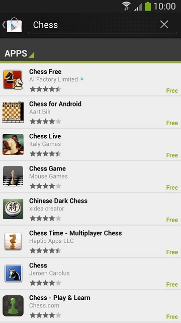 Press the required app.