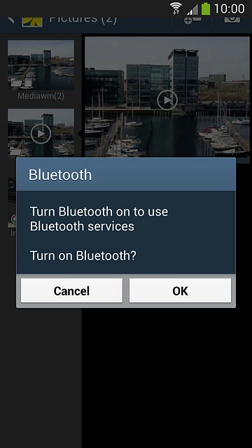 If Bluetooth is turned off:Press OK to turn on Bluetooth.