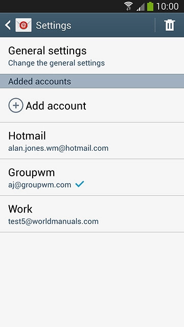 Press the delete icon.