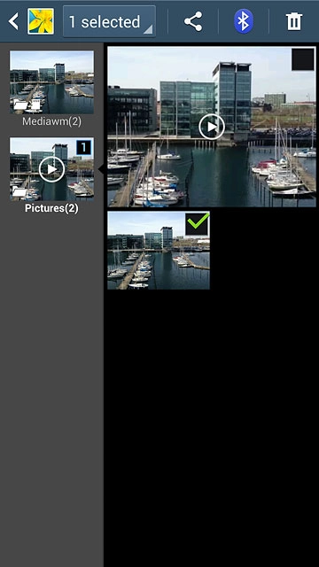 Press the share icon.