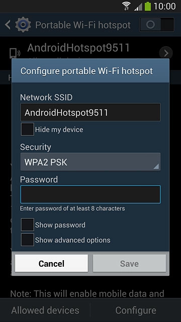 Press the field below 