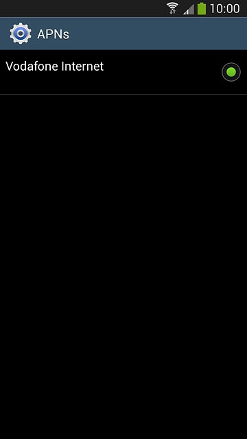 Press the field next to the data connection to fill in the field.