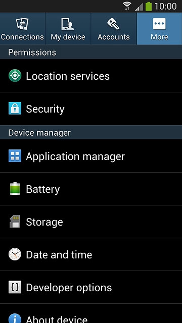 Press Location services.