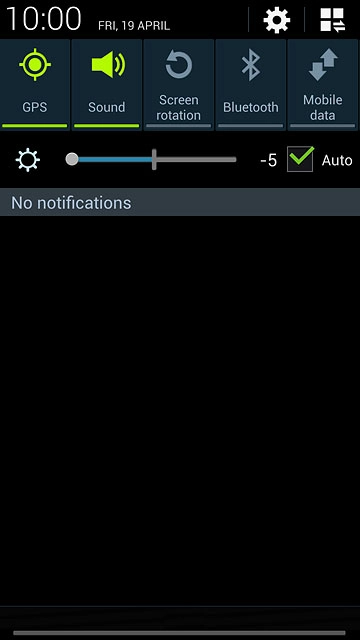 Slide your finger down the display starting from the top edge of your phone.Press Mobile data to turn the function on or off.