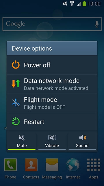 To turn off silent mode:Press Sound.