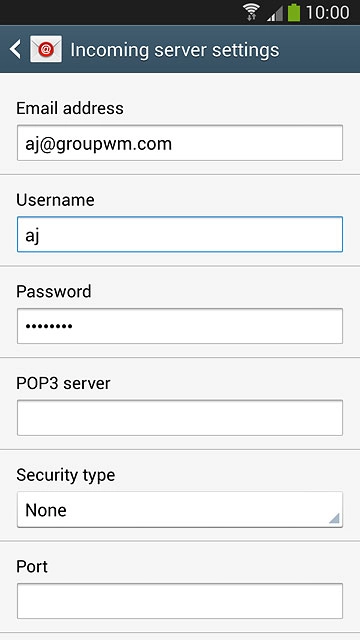 Press the field below 