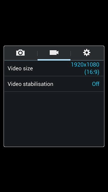 Press the video recorder icon.