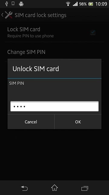 Key in your PIN and press OK.