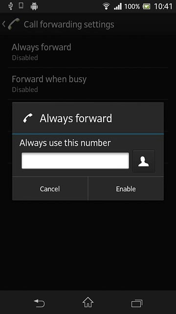 Key in +61414121121 and press Enable.