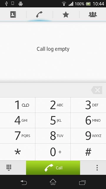 Press and hold 1 to call voicemail.