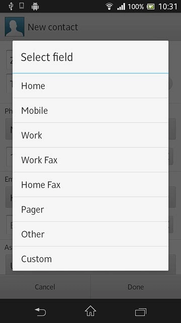 Press the required number type.