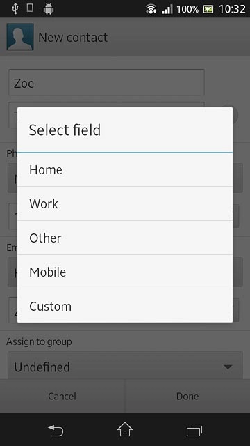 Press the required email type.