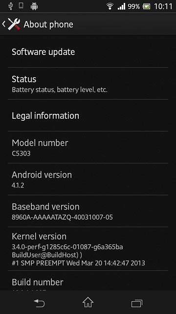 Press Software update.