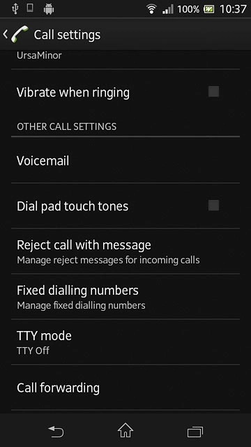 Press Call forwarding.