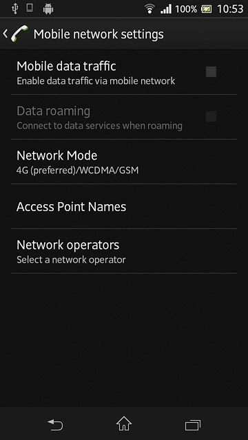 Press Access Point Names.
