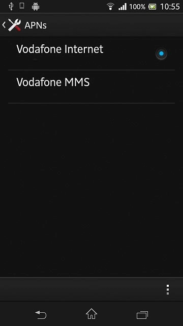 Press the field next to the data connection to fill in the field.