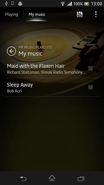 Press the required audio files to select them.