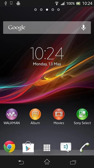 Press the phone icon.