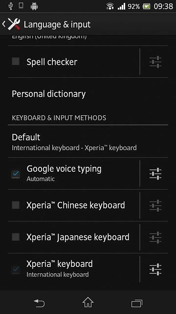 Press the settings icon next to 