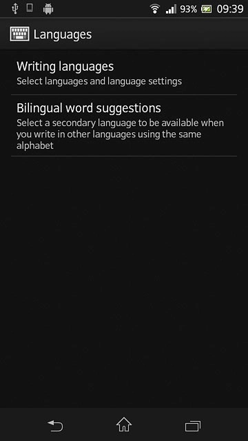 Press the return icon.