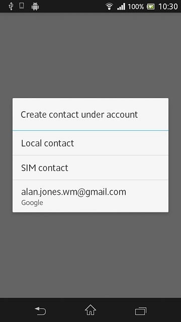 Press Local contact.