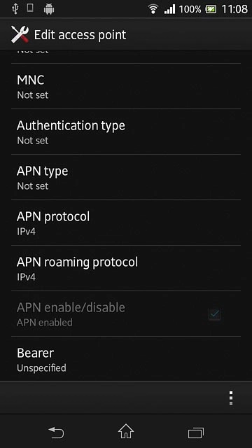 Press the menu icon.