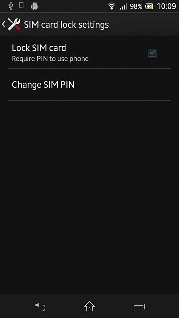 Press the home icon to return to the home screen.