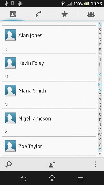 Press the home icon to return to the home screen.
