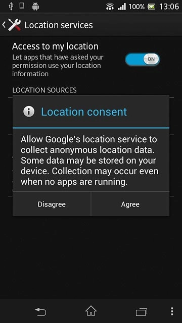 If you turn on the function:Press Agree.