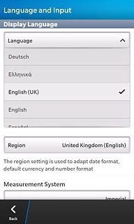 Press the required language.
