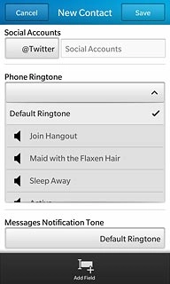 Press the required ringtone.