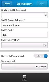 Press the field below Sync Interval.