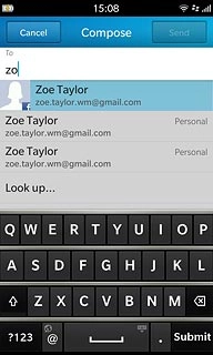 Key in the first letters of the required contact.Matching contacts are displayed.Press the required contact.Repeat the procedure to add more recipients.