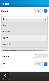Press the different ring tones to listen to them.