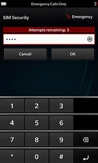 Key in your PIN and press OK.If your phone rejects the SIM:Contact your distributor or service provider where you bought your phone.