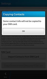 Press OK to confirm.