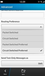 Press Circuit Switched Preferred.