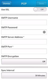 Press the drop down list below Sync Interval.