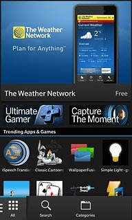 To search for an app:Press Search.
