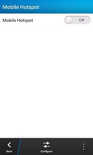 Press the indicator next to Mobile Hotspot to turn on the function.