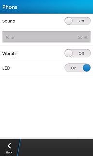 Press the indicator next to Sound to turn on the function.