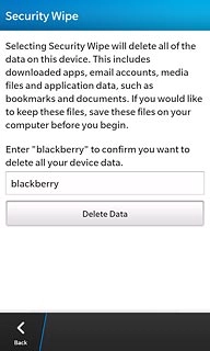 Press Delete Data.Wait a moment while the factory default settings are restored.Follow the instructions on the display to set up your phone and prepare it for use.