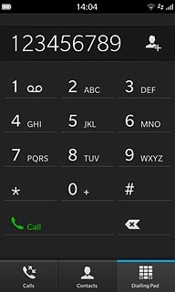 Key in the required number and press Call.