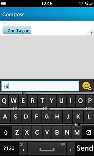 Press Send when you've written your text message.