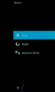 Press the required setting.