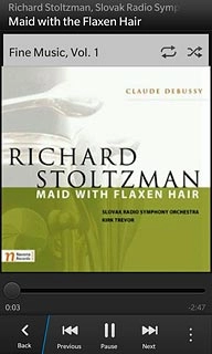 To go to the next audio file:Press Next.