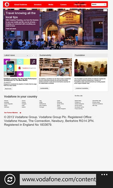 Press the address bar.